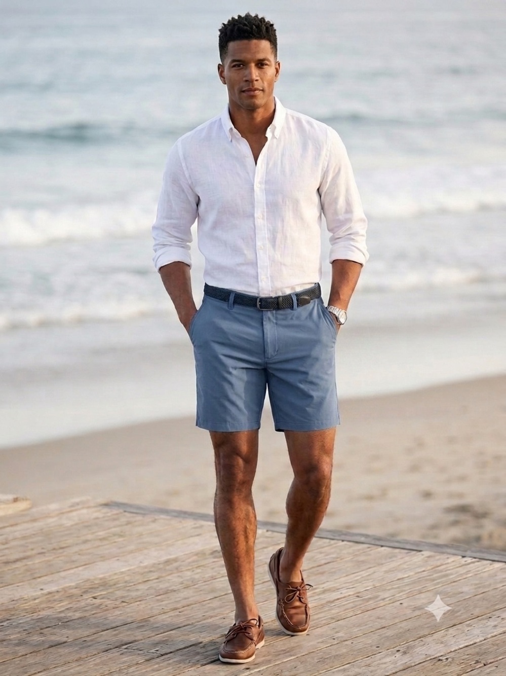 J.Crew Mens 9" Tech Shorts, Size 35. Dusty Blue Hybrid Golf Stretch Re-Imagined